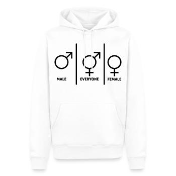 Symbol-Männer-Frauen-Divers - Männer Premium Bio Hoodie - Weiß - Vorne - Nico (187cm)