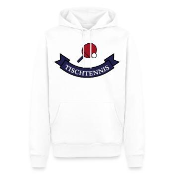 Cadeau drôle pour les joueurs de tennis de table - Sweat à capuche Premium bio Homme - blanc - Devant - Nico (187cm)