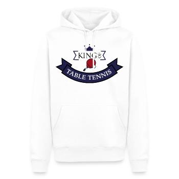 Cadeau drôle pour les joueurs de tennis de table - Sweat à capuche Premium bio Homme - blanc - Devant - Nico (187cm)