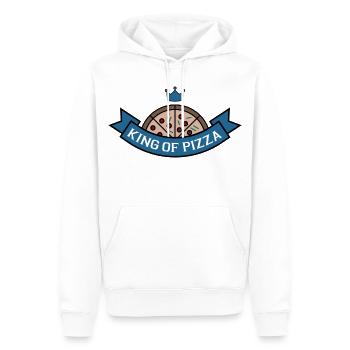 Pizza - Sweat à capuche Premium bio Homme - blanc - Devant - Nico (187cm)