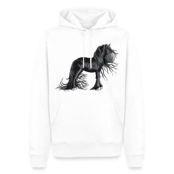 Süßes Friesenpferd - Männer Premium Bio Hoodie - Weiß - Vorne - Nico (187cm)
