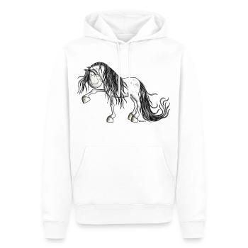 Andalusian Horse - Sweat à capuche Premium bio Homme - blanc - Devant - Nico (187cm)