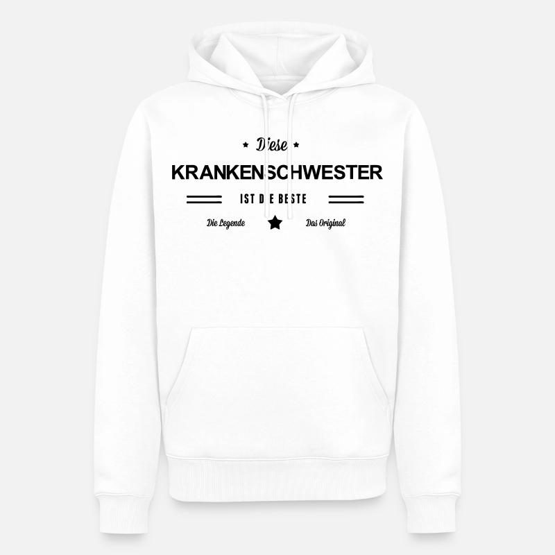 Beste Krankenschwester - Männer Premium Bio Hoodie - Weiß
