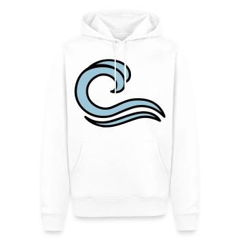 Wellen - Männer Premium Bio Hoodie - Weiß - Vorne - Nico (187cm)
