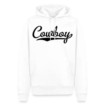 Cowboy - Männer Premium Bio Hoodie - Weiß - Vorne - Nico (187cm)