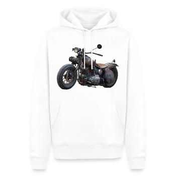 La moto - Sweat à capuche Premium bio Homme - blanc - Devant - Nico (187cm)