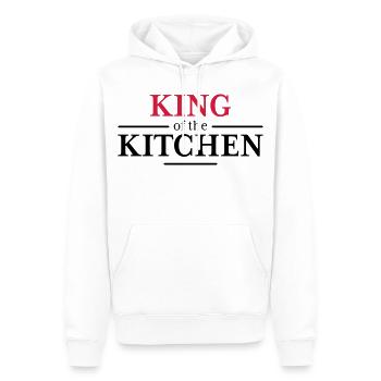 Roi de la cuisine - Sweat à capuche Premium bio Homme - blanc - Devant - Nico (187cm)