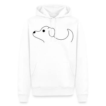 T-shirt pour femme et homme avec chien - Sweat à capuche Premium bio Homme - blanc - Devant - Nico (187cm)