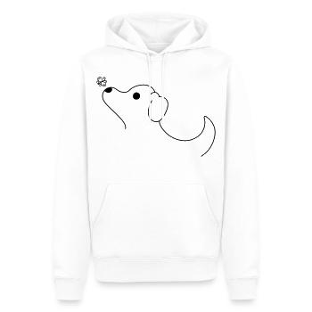 Hund - Männer Premium Bio Hoodie - Weiß - Vorne - Nico (187cm)