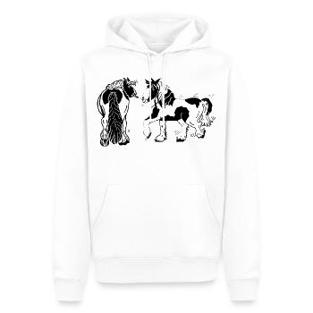 Originelle Tinker Pferde Irish Cobs - Männer Premium Bio Hoodie - Weiß - Vorne - Nico (187cm)