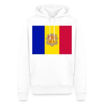 Aufkleber Flagge von Andorra Fahne von Andorra - Männer Premium Bio Hoodie - Weiß - Vorne - Nico (187cm)
