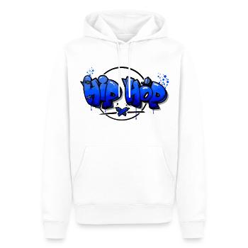 Graffiti hip hop - Sweat à capuche Premium bio Homme - blanc - Devant - Nico (187cm)