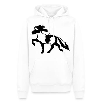 Islandpferd Schecke 7, Pinto reiten Isländer - Männer Premium Bio Hoodie - Weiß - Vorne - Nico (187cm)