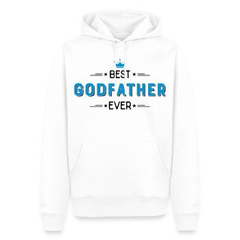 Parrain - Sweat à capuche Premium bio Homme - blanc - Devant - Nico (187cm)