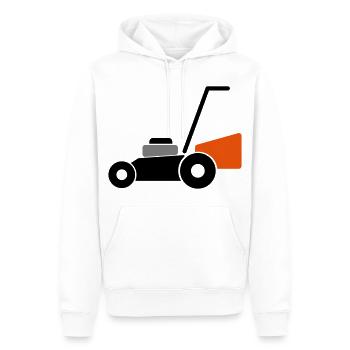 Rasenmäher - Männer Premium Bio Hoodie - Weiß - Vorne - Nico (187cm)
