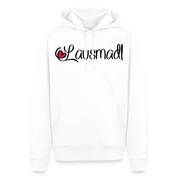 Lausmadl - Männer Premium Bio Hoodie - Weiß - Vorne - Nico (187cm)
