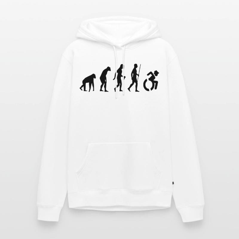Evolution Rollstuhl. Die Rollstuhl-Evolution * Männer Premium Bio Hoodie