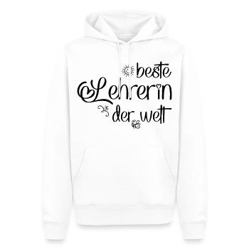Beste Lehrerin der Welt - Männer Premium Bio Hoodie - Weiß - Vorne - Nico (187cm)