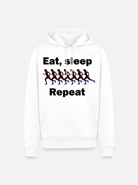 Runners and joggers - Men’s Premium Organic Hoodie - white