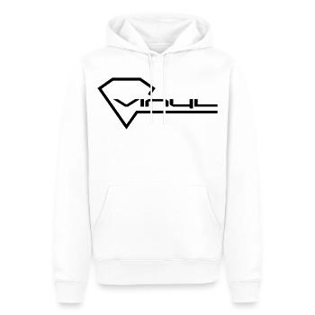 vinyl - Men’s Premium Organic Hoodie - white - Front - Nico (187cm)