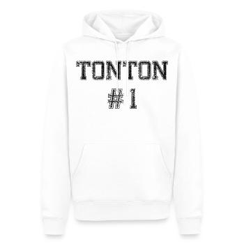 Tonton #1 - Sweat à capuche Premium bio Homme - blanc - Devant - Nico (187cm)