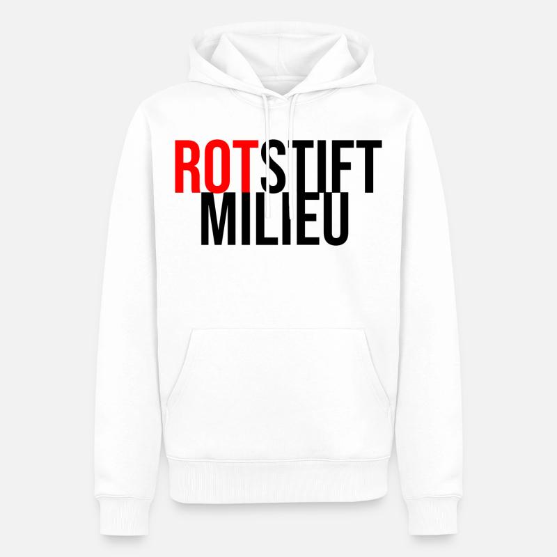 Rotstiftmillieu Lehrer - Männer Premium Bio Hoodie - Weiß