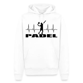 Padel - Männer Premium Bio Hoodie - Weiß - Vorne - Nico (187cm)