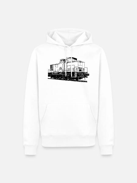 V 60 Diesel Lokomotive - Männer Premium Bio Hoodie - Weiß