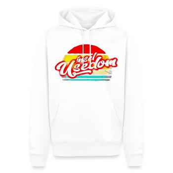 insel usedom shirt retro vintage aufkleber sticker - Männer Premium Bio Hoodie - Weiß - Vorne - Nico (187cm)