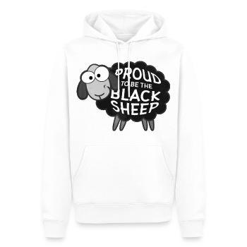 Fière d’être la brebis noire Mouton drôle Extérieur - Sweat à capuche Premium bio Homme - blanc - Devant - Nico (187cm)