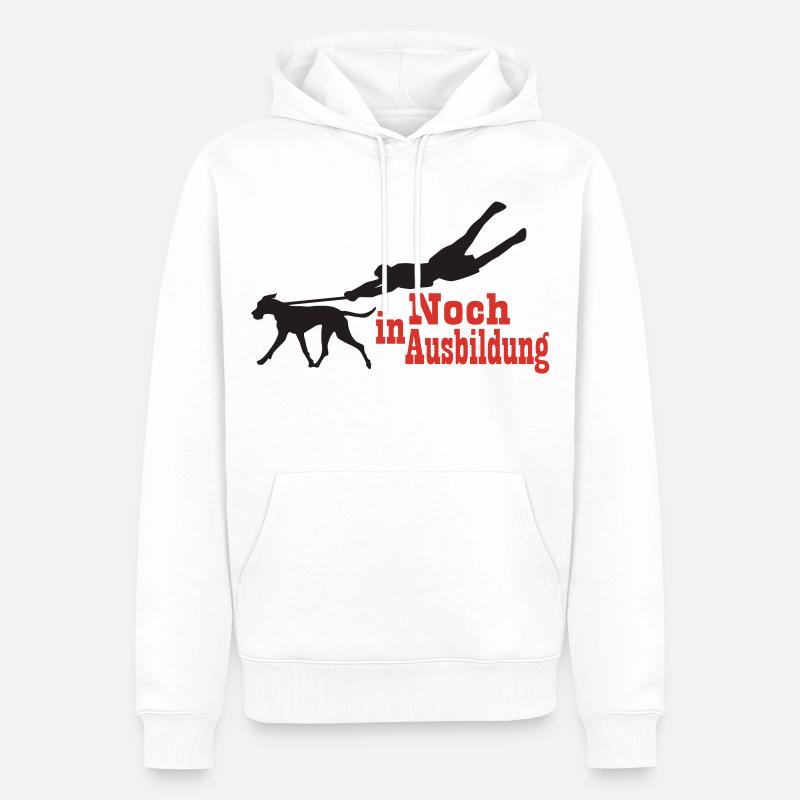 Encore en formation - variante 2 couleurs - Sweat à capuche Premium bio Homme - blanc