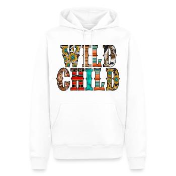 Wild Child - Men’s Premium Organic Hoodie - white - Front - Nico (187cm)