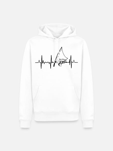 Fischerei Herzlinie - Männer Premium Bio Hoodie - Weiß