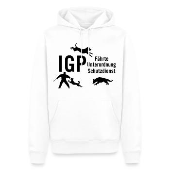 IGP Hundesport - Black - Männer Premium Bio Hoodie - Weiß - Vorne - Nico (187cm)
