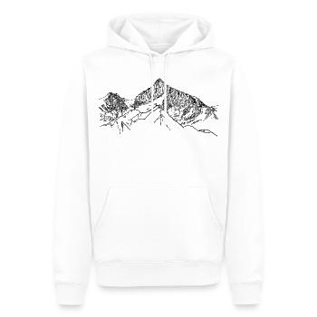 Walliser Weisshorn, Schweiz, Alpen, Berge, 4000er - Männer Premium Bio Hoodie - Weiß - Vorne - Nico (187cm)