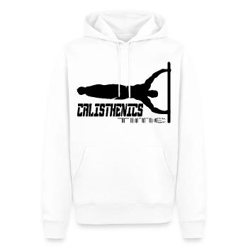 Callisthénie - Sweat à capuche Premium bio Homme - blanc - Devant - Nico (187cm)