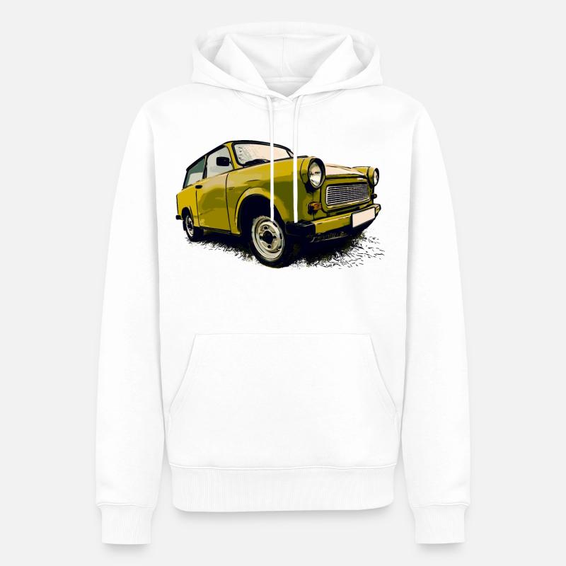 Tabbi vert - Sweat à capuche Premium bio Homme - blanc