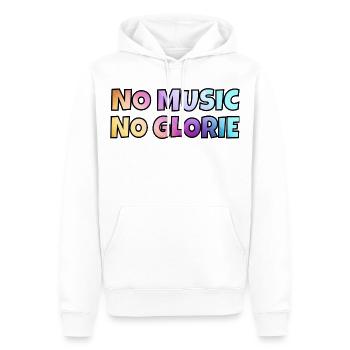 Pas de musique, pas de gloire. Pour les mélomanes * - Sweat à capuche Premium bio Homme - blanc - Devant - Nico (187cm)