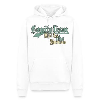 Kapitalismus Tötet das Menschliche - Männer Premium Bio Hoodie - Weiß - Vorne - Nico (187cm)