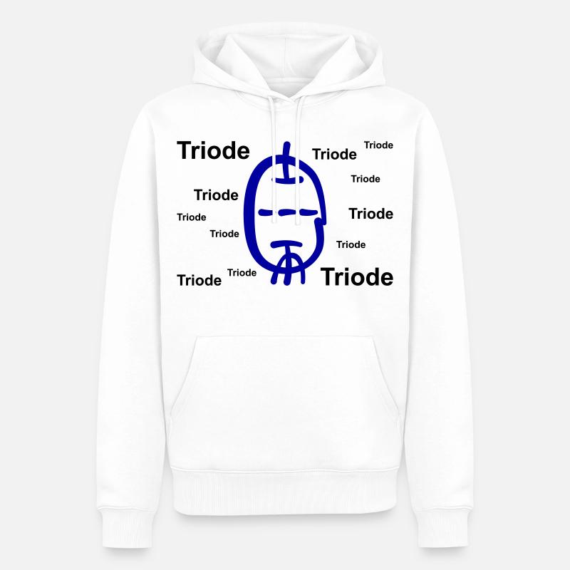 Calligraphic Style Triode with Text - Men’s Premium Organic Hoodie - white