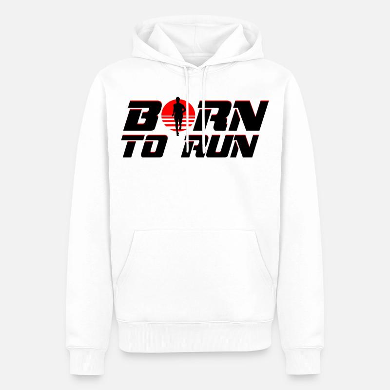 Coureur - Sweat à capuche Premium bio Homme - blanc