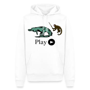 Monkey and crocodile - Men’s Premium Organic Hoodie - white - Front - Nico (187cm)