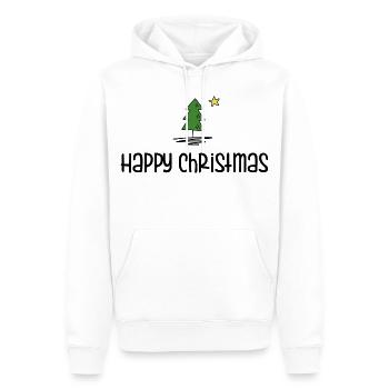 Happy Christmas - Männer Premium Bio Hoodie - Weiß - Vorne - Nico (187cm)