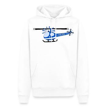 Hubschrauber Police Kinder - Männer Premium Bio Hoodie - Weiß - Vorne - Nico (187cm)