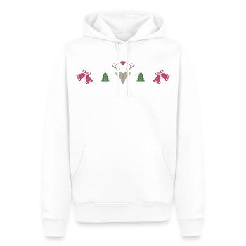 Petits cadeaux amusants pour Noël - Sweat à capuche Premium bio Homme - blanc - Devant - Nico (187cm)