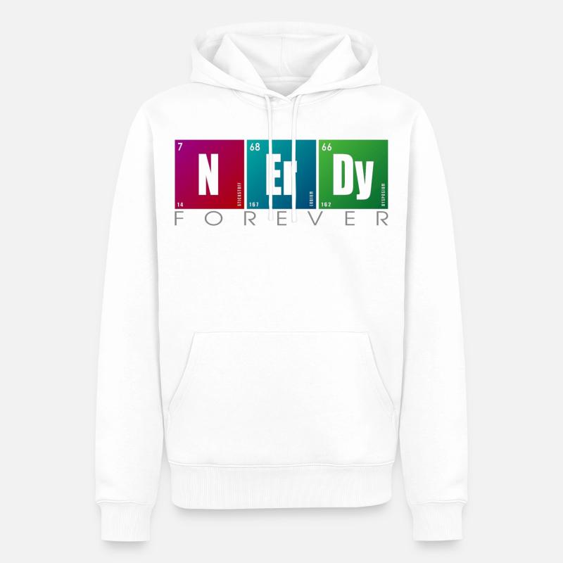 NERDY forever - NERDY Elements - Männer Premium Bio Hoodie - Weiß