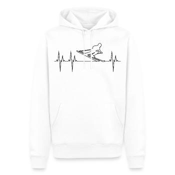 Ski Alpin Grand Slalom Elektrokardiogramm EKG Ski - Männer Premium Bio Hoodie - Weiß - Vorne - Nico (187cm)