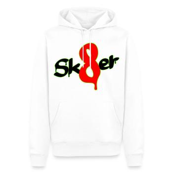 Sk8er - Männer Premium Bio Hoodie - Weiß - Vorne - Nico (187cm)