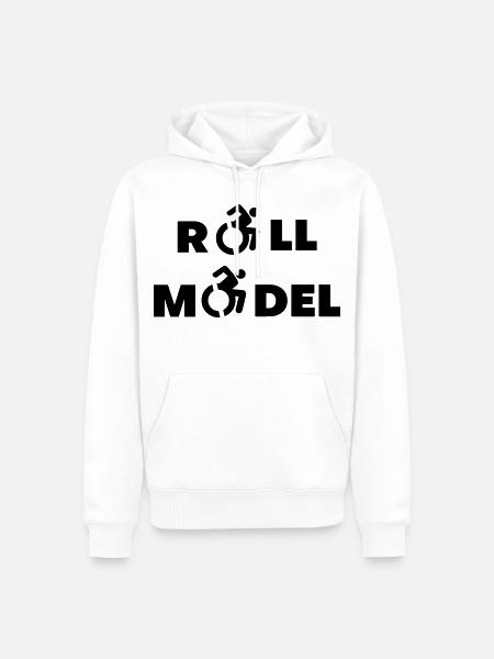 Jeder Rollstuhlfahrer ist ein Vorbild * - Männer Premium Bio Hoodie - Weiß