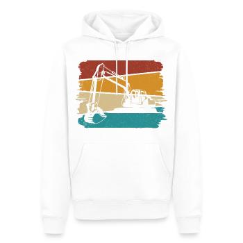 Bagger - Männer Premium Bio Hoodie - Weiß - Vorne - Nico (187cm)